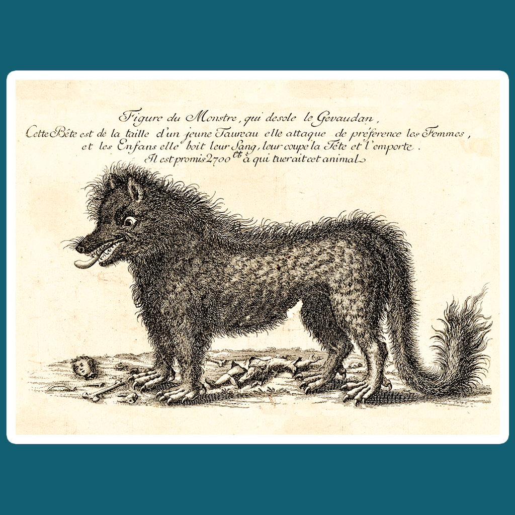 Beast of Gévaudan Vintage Sticker