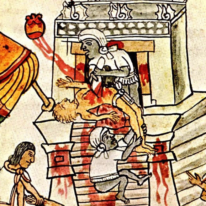 Aztec Human Sacrifice Magnet