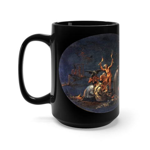 Rosa Witches Oval Black Mug 15oz