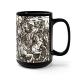 Dürer Four Horsemen Black Mug 15oz