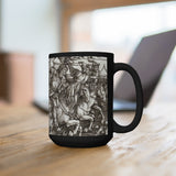 Dürer Four Horsemen Black Mug 15oz