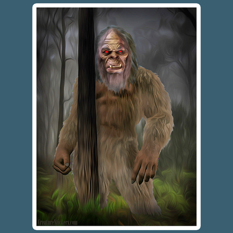 Bigfoot Creeptid Rectangular Sticker