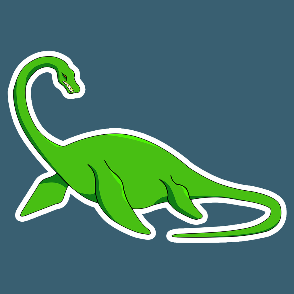 Loch Ness Monster Die Cut Sticker