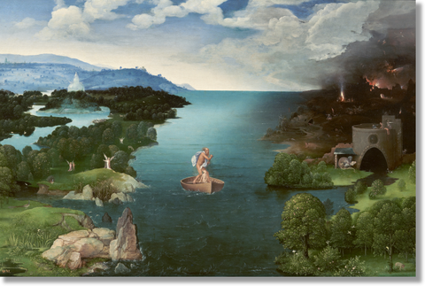 Patinir's Charon Crossing the Styx Canvas Print