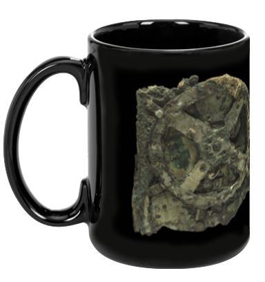 Antikythera Mechanism Black Mug