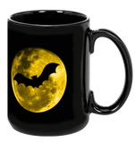 Bat Moon Black Mug