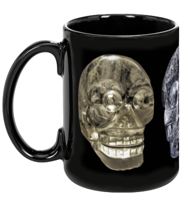 Crystal Skulls Black Mug