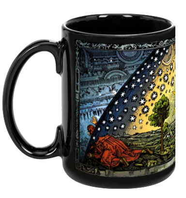 Flammarion Wood Engraving Black Mug