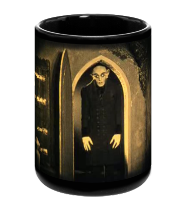 Nosferatu in Door Black Mug
