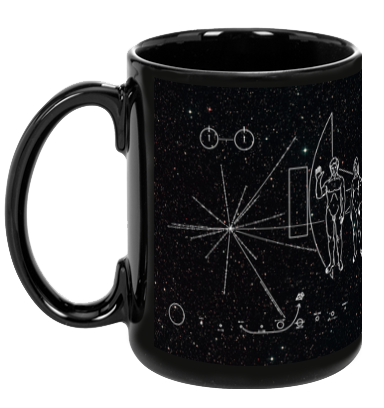 Pioneer Plaque Black Mug