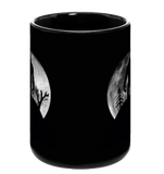 Bigfoot Moon Black Mug