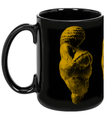 Venus of Willendorf Black Mug