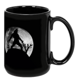 Howling Werewolf Moon Black Mug