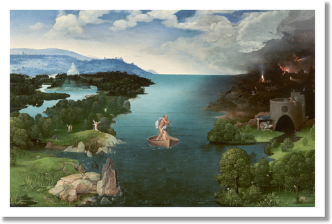 Patinir's Charon Crossing the Styx Poster