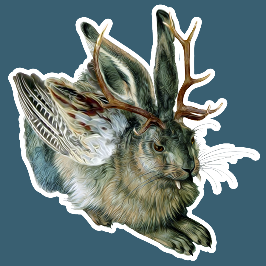 Wolpertinger Die Cut Sticker